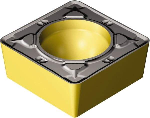 Sandvik Coromant - SCMT32.52 PR Grade 4335 Carbide Turning Insert - TiCN/AI2O3/TiN Finish, 90° Square, 3/8" Inscr Circle, 5/32" Thick, 1/32" Corner Radius - Eagle Tool & Supply