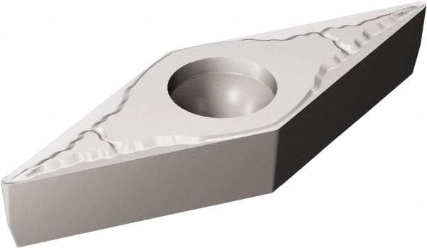 Sandvik Coromant - VBMT333 KM Grade H13A Carbide Turning Insert - Uncoated, 35° Diamond, 3/8" Inscr Circle, 3/16" Thick, 3/64" Corner Radius - Eagle Tool & Supply