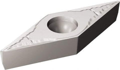 Sandvik Coromant - VBMT333 KM Grade H13A Carbide Turning Insert - Uncoated, 35° Diamond, 3/8" Inscr Circle, 3/16" Thick, 3/64" Corner Radius - Eagle Tool & Supply