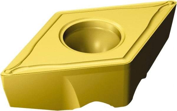 Sandvik Coromant - TRDC1304 F Grade 1525 Cermet Turning Insert - TiCN/TiN Finish, 55° Triangle, 13mm Inscr Circle, 3/16" Thick, 1/64" Corner Radius - Eagle Tool & Supply