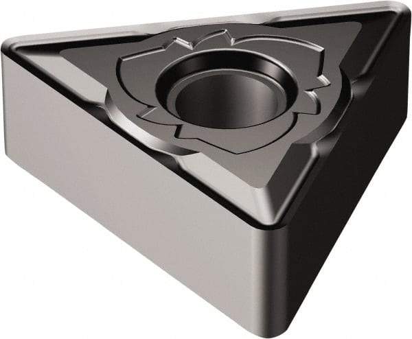 Sandvik Coromant - TNMG331 SM Grade 1105 Carbide Turning Insert - TiAlN2 Finish, 60° Triangle, 3/8" Inscr Circle, 3/16" Thick, 1/64" Corner Radius - Eagle Tool & Supply
