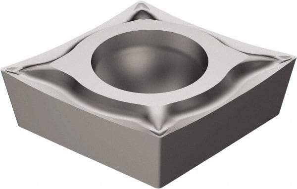 Sandvik Coromant - CCGT32.503 UM Grade H13A Carbide Turning Insert - Uncoated, 80° Diamond, 3/8" Inscr Circle, 5/32" Thick, 0.1mm Corner Radius - Eagle Tool & Supply