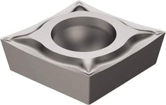 Sandvik Coromant - CCGT32.50 UM Grade H13A Carbide Turning Insert - Uncoated, 80° Diamond, 3/8" Inscr Circle, 5/32" Thick, 0.2mm Corner Radius - Eagle Tool & Supply