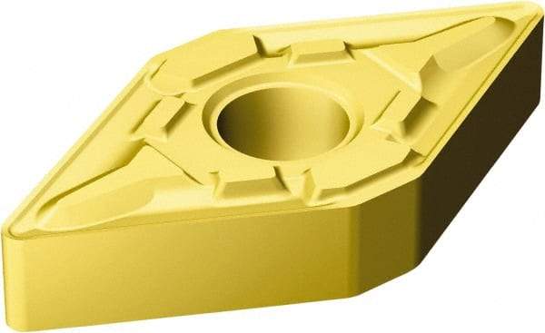 Sandvik Coromant - DNMG432 MR Grade 2035 Carbide Turning Insert - TiAlN/TiN Finish, 55° Diamond, 1/2" Inscr Circle, 3/16" Thick, 1/32" Corner Radius - Eagle Tool & Supply