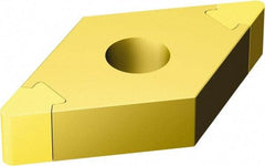 Sandvik Coromant - DNGA433 Grade 7015 CBN Turning Insert - TiN Finish, 55° Diamond, 1/2" Inscr Circle, 3/16" Thick, 3/64" Corner Radius - Eagle Tool & Supply