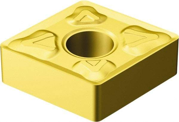 Sandvik Coromant - CNMG431 XM Grade GC30 Carbide Turning Insert - TiAlN/AlCr2O3 Finish, 80° Diamond, 1/2" Inscr Circle, 3/16" Thick, 1/64" Corner Radius - Eagle Tool & Supply