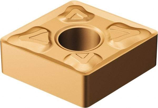 Sandvik Coromant - CNMG431 XM Grade GC15 Carbide Turning Insert - TiAlN/AlCr2O3 Finish, 80° Diamond, 1/2" Inscr Circle, 3/16" Thick, 1/64" Corner Radius - Eagle Tool & Supply