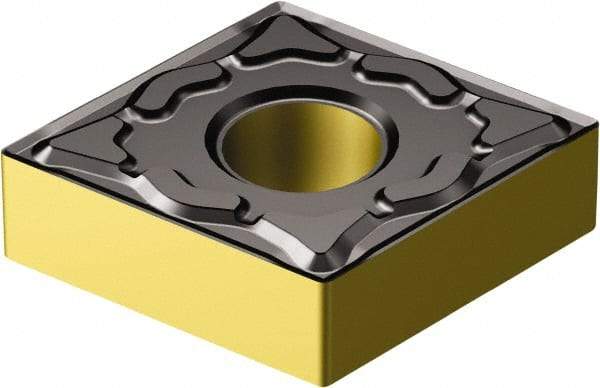 Sandvik Coromant - CNMG432 KF Grade 3210 Carbide Turning Insert - TiCN/AI2O3/TiN Finish, 80° Diamond, 1/2" Inscr Circle, 3/16" Thick, 1/32" Corner Radius - Eagle Tool & Supply