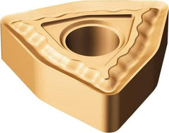 Sandvik Coromant - WNMG433 QM Grade 1115 Carbide Turning Insert - TiAlN/AlCr2O3 Finish, 80° Trigon, 1/2" Inscr Circle, 3/16" Thick, 3/64" Corner Radius - Eagle Tool & Supply