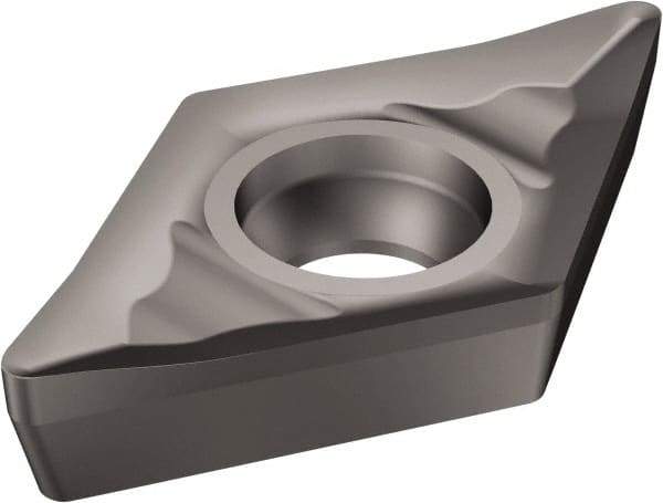 Sandvik Coromant - DCGX21.51 AL Grade H10 Carbide Turning Insert - Uncoated, 55° Diamond, 1/4" Inscr Circle, 3/32" Thick, 1/64" Corner Radius - Eagle Tool & Supply