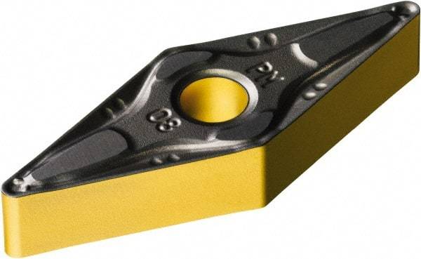 Sandvik Coromant - VNMG332 PM Grade 4305 Carbide Turning Insert - TiCN/AI2O3/TiN Finish, 35° Diamond, 3/8" Inscr Circle, 3/16" Thick, 1/32" Corner Radius - Eagle Tool & Supply