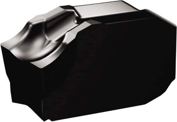 Sandvik Coromant - QDG CO 1105 Grade, 0.1181" Cutting Width, Carbide Cutoff Insert - 0° Neutral Lead Angle, 0.0039" Cnr Rad, TiAlN Coated - Eagle Tool & Supply
