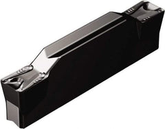 Sandvik Coromant - H2N123x2 TM Grade 3115, 4mm Cutting Width Carbide Grooving Insert - 23.4mm Max Depth of Cut, Neutral, 0.4mm Corner Radius, TiCN/Al2O3 Finish - Eagle Tool & Supply
