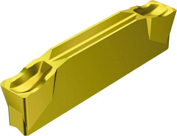 Sandvik Coromant - L123H2 CR Grade 2135, 4mm Cutting Width Carbide Cutoff Insert - 0.3mm Corner Radius, TiCN/Al2O3/TiN Finish - Eagle Tool & Supply