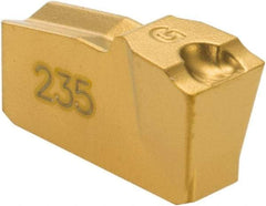 Sandvik Coromant - 40N151.2 5G Grade 235, 3/16" Cutting Width Carbide Grooving Insert - Neutral, 0.25mm Corner Radius, TiCN/TiN Finish - Eagle Tool & Supply