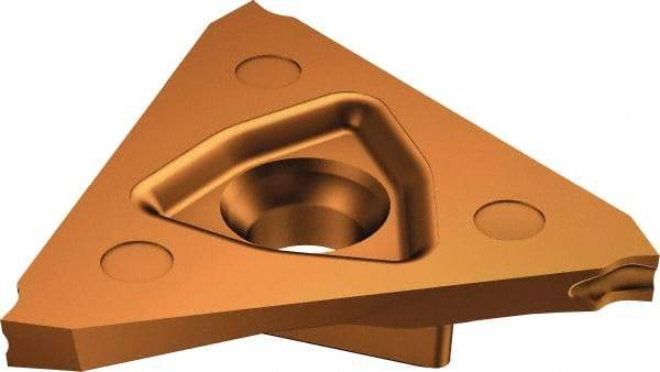 Sandvik Coromant - N123U3U CM 1125 Grade, 0.0787" Cutting Width, Carbide Cutoff Insert - 0° Neutral Lead Angle, 0.0039" Cnr Rad, TiAlN Coated - Eagle Tool & Supply