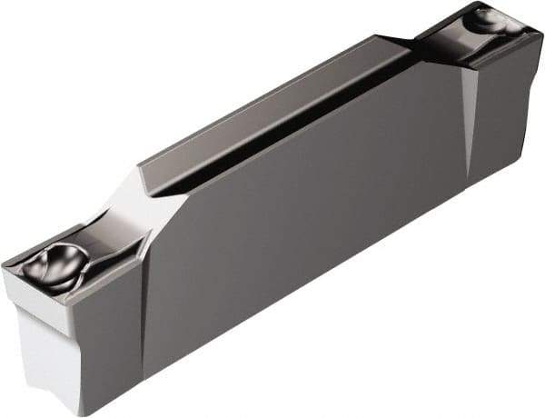 Sandvik Coromant - G2N123 GF Grade 1105, 3.61mm Cutting Width Carbide Grooving Insert - 19.1mm Max Depth of Cut, Neutral, 0.3mm Corner Radius, TiAlN2 Finish - Eagle Tool & Supply