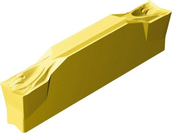 Sandvik Coromant - N123x2G CF 2135 Grade, 0.1181" Cutting Width, Carbide Cutoff Insert - 0° Neutral Lead Angle, 0.0039" Cnr Rad, TiCN/Al2O3/TiN Coated - Eagle Tool & Supply