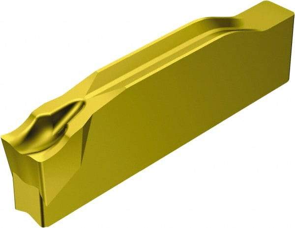 Sandvik Coromant - N123F1-...F CM 2135 Grade, 0.0984" Cutting Width, Carbide Cutoff Insert - 0° Neutral Lead Angle, 0.0079" Cnr Rad, TiCN/Al2O3/TiN Coated - Eagle Tool & Supply
