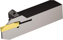 Sandvik Coromant - QS-R/LF123..B, Internal or External, Left Hand, 11mm Max Depth of Cut, Indexable Grooving Tool Holder - N123E2-0200-0002-CM Insert Compatibility, 16mm Shank Height, 16mm Shank Width, 70mm OAL - Eagle Tool & Supply