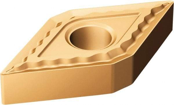 Sandvik Coromant - DNMG443 QM Grade 1115 Carbide Turning Insert - TiAlN/AlCr2O3 Finish, 55° Diamond, 1/2" Inscr Circle, 1/4" Thick, 3/64" Corner Radius - Eagle Tool & Supply