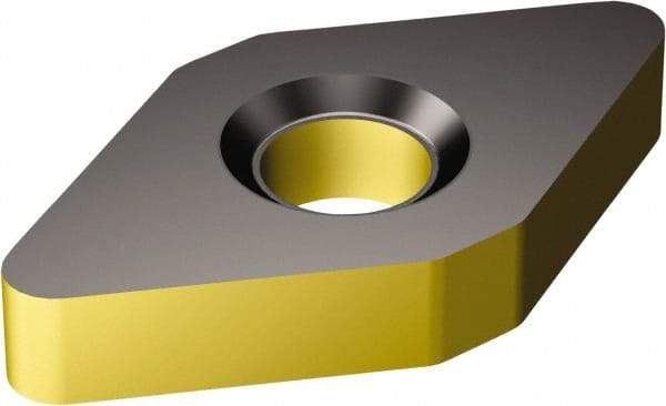 Sandvik Coromant - DNMA432 KR Grade 3225 Carbide Turning Insert - TiCN/AI2O3/TiN Finish, 55° Diamond, 1/2" Inscr Circle, 3/16" Thick, 1/32" Corner Radius - Eagle Tool & Supply