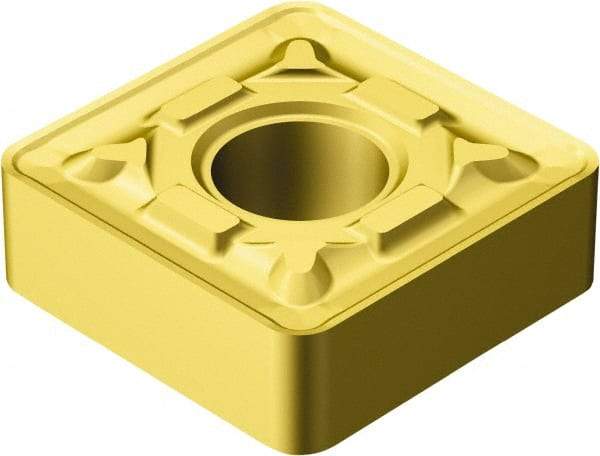 Sandvik Coromant - SNMG543 MR Grade 2025 Carbide Turning Insert - TiCN/AI2O3/TiN Finish, 90° Square, 5/8" Inscr Circle, 1/4" Thick, 3/64" Corner Radius - Eagle Tool & Supply