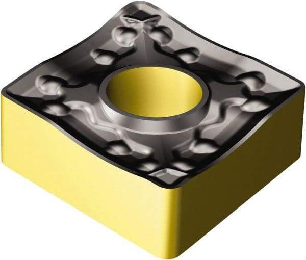 Sandvik Coromant - CNMM543 PR Grade 4305 Carbide Turning Insert - TiCN/Al2O3/TiN Finish, 80° Diamond, 5/8" Inscr Circle, 1/4" Thick, 3/64" Corner Radius - Eagle Tool & Supply