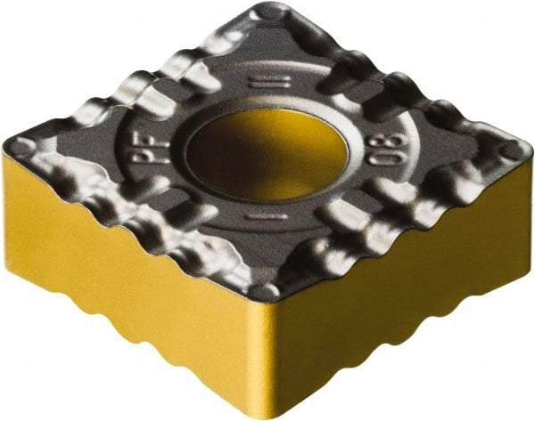 Sandvik Coromant - SNMG432 PF Grade 4305 Carbide Turning Insert - TiCN/AI2O3/TiN Finish, 90° Square, 1/2" Inscr Circle, 3/16" Thick, 1/32" Corner Radius - Eagle Tool & Supply
