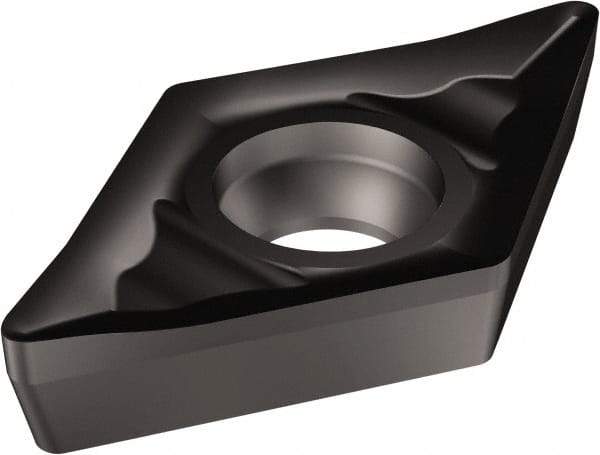 Sandvik Coromant - DCGX32.51 AL Grade 1105 Carbide Turning Insert - TiAlN Finish, 55° Diamond, 3/8" Inscr Circle, 5/32" Thick, 1/64" Corner Radius - Eagle Tool & Supply