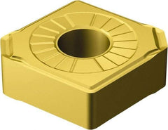 Sandvik Coromant - CNMX43 SM Grade 2015 Carbide Turning Insert - TiCN/Al2O3/TiN Finish, 80° Diamond, 1/2" Inscr Circle, 3/16" Thick, 1/32" Corner Radius - Eagle Tool & Supply