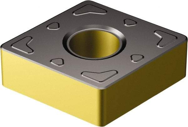 Sandvik Coromant - CNMG433 KRR Grade 3210 Carbide Turning Insert - TiCN/Al2O3/TiN Finish, 80° Diamond, 1/2" Inscr Circle, 3/16" Thick, 3/64" Corner Radius - Eagle Tool & Supply