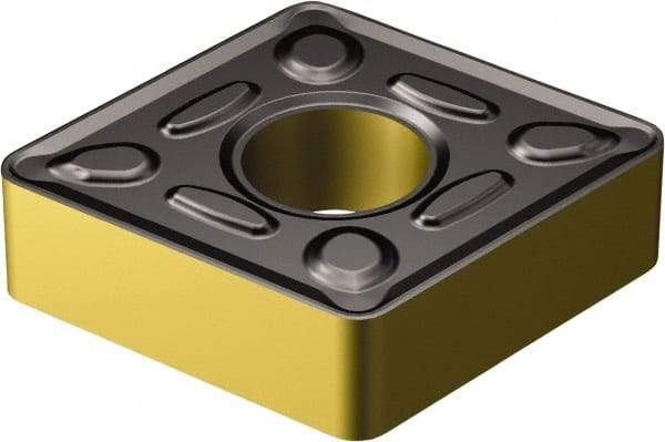 Sandvik Coromant - CNMG543 HM Grade 4335 Carbide Turning Insert - TiCN/AI2O3/TiN Finish, 80° Diamond, 5/8" Inscr Circle, 1/4" Thick, 3/64" Corner Radius - Eagle Tool & Supply