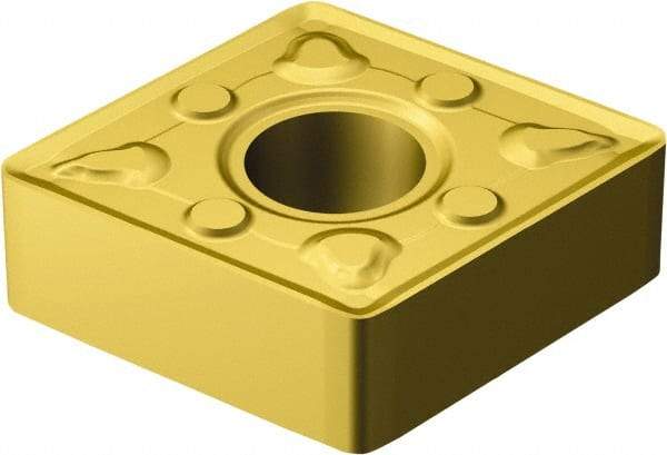 Sandvik Coromant - CNMG432 WM Grade 2015 Carbide Turning Insert - TiCN/AI2O3/TiN Finish, 80° Diamond, 1/2" Inscr Circle, 3/16" Thick, 1/32" Corner Radius - Eagle Tool & Supply