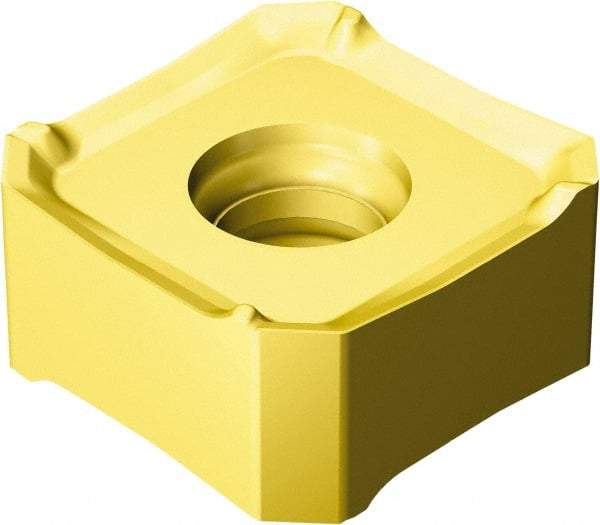 Sandvik Coromant - 345R13T5 MM Grade S40T Carbide Milling Insert - TiCN/Al2O3/TiN Finish, 5.95mm Thick, 13mm Inscribed Circle, 0.8mm Corner Radius - Eagle Tool & Supply