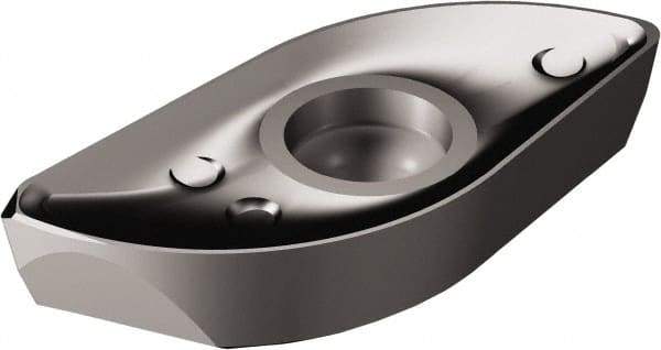 Sandvik Coromant - R2163006 M-M Grade 1010 Carbide Milling Insert - TiAlN2 Finish, 1/4" Thick, 30mm Corner Radius - Eagle Tool & Supply