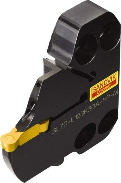 Sandvik Coromant - SL70-R/L123..A-HP-M Insert, 17mm Head Length, Modular Grooving Cutting Unit Head - Left Hand Cut, System Size 70, Through Coolant, Series CoroCut 1-2 - Eagle Tool & Supply