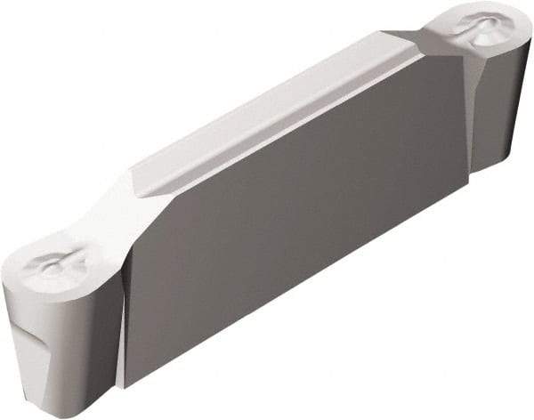 Sandvik Coromant - J2N123x2 RO 1/4" Cutting Width Carbide Grooving Insert - 22mm Max Depth of Cut, Neutral, 1/8" Corner Radius, Uncoated - Eagle Tool & Supply