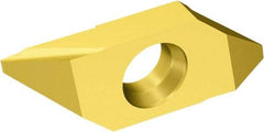 Sandvik Coromant - MAB3R Grade 1025 Carbide Turning Insert - TiAlN/TiN Finish, 0mm Inscr Circle, 1/8" Thick, 0.03mm Corner Radius - Eagle Tool & Supply