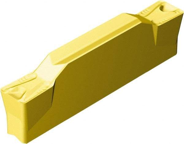 Sandvik Coromant - KN123 TM Grade 2135, 6mm Cutting Width Carbide Grooving Insert - 0.9055" Max Depth of Cut, Neutral, 0.8mm Corner Radius, TiCN/Al2O3/TiN Finish - Eagle Tool & Supply