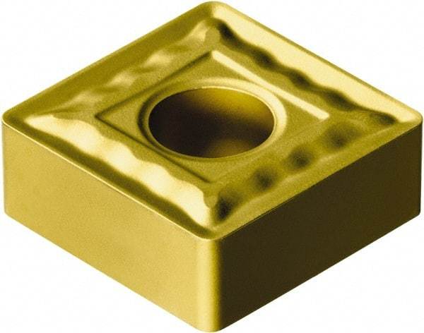 Sandvik Coromant - SNMG432 QM Grade 2025 Carbide Turning Insert - TiCN/Al2O3/TiN Finish, 90° Square, 1/2" Inscr Circle, 3/16" Thick, 1/32" Corner Radius - Eagle Tool & Supply