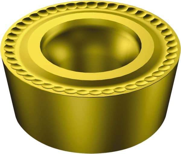 Sandvik Coromant - RCMT64 Grade 235 Carbide Turning Insert - TiCN/TiN Finish, Round, 3/4" Inscr Circle, 1/4" Thick - Eagle Tool & Supply