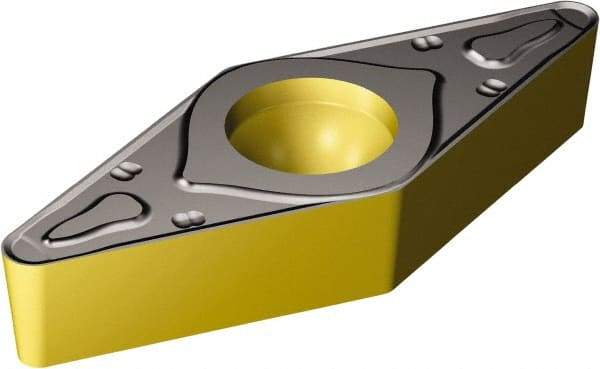 Sandvik Coromant - VBMT332 KR Grade 3210 Carbide Turning Insert - TiCN/Al2O3/TiN Finish, 35° Diamond, 3/8" Inscr Circle, 3/16" Thick, 1/32" Corner Radius - Eagle Tool & Supply