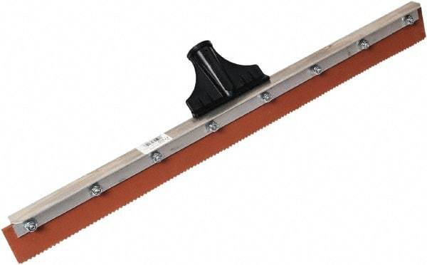 SEYMOUR-MIDWEST - 24-3/8" Rubber Blade Floor Squeegee - Threaded End, Single Edge, Aluminum Holder - Eagle Tool & Supply