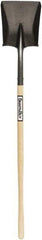 SEYMOUR-MIDWEST - 11-1/2" High x 8-3/4" Wide Square Steel Shovel - 42" Long Wood Straight Handle, Rolled - Eagle Tool & Supply