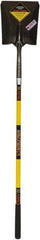 SEYMOUR-MIDWEST - 11-1/2" High x 9" Wide Square Steel Shovel - 48" Long Fiberglass Straight Handle, Front Turned - Eagle Tool & Supply