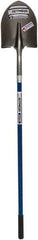 SEYMOUR-MIDWEST - 12" High x 8-3/4" Wide Round Steel Shovel - 46" Long Fiberglass Straight Handle, Front Turned - Eagle Tool & Supply