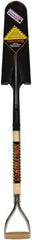 SEYMOUR-MIDWEST - 16" High x 5-3/4" Wide Round Steel Spade - 30" Long Wood D-Grip Handle, Front Turned - Eagle Tool & Supply