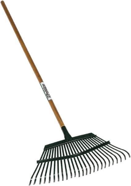 SEYMOUR-MIDWEST - Shrub Rake with 48" Straight Vinyl Coated Steel Handle - 1/2" Blade Width, 31 Tines, 7" Tine Length - Eagle Tool & Supply