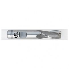 1/2 Dia. x 2-1/2 Overall Length 2-Flute Square End HSS-CO SE End Mill-Round Shank-Center Cutting-Uncoated - Eagle Tool & Supply